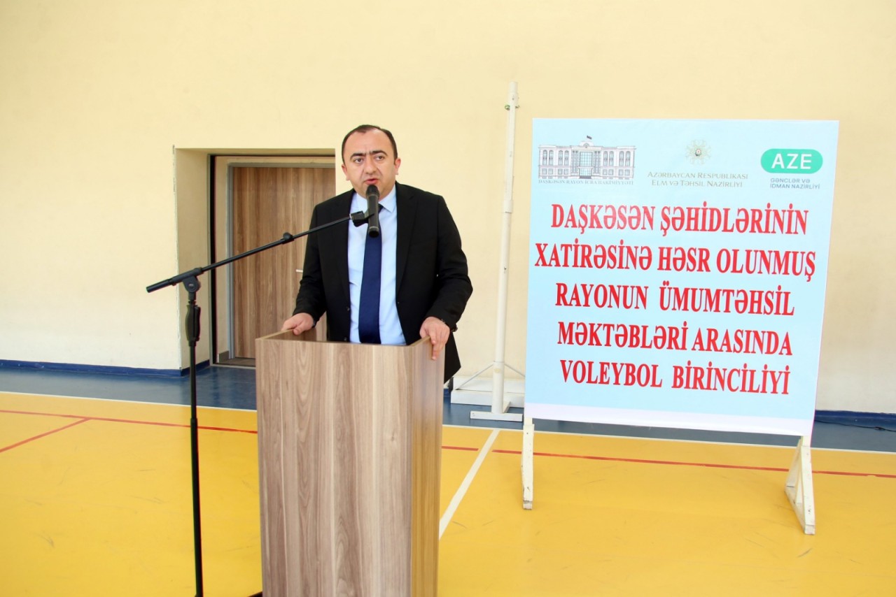 Daşkəsən şəhidlərinin xatirəsinə həsr olunan voleybol birinciliyi keçirildi - FOTOLAR